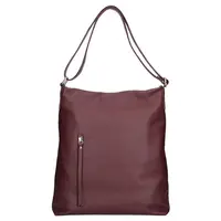 Dámska kožená kabelka Facebag Milen - vínová