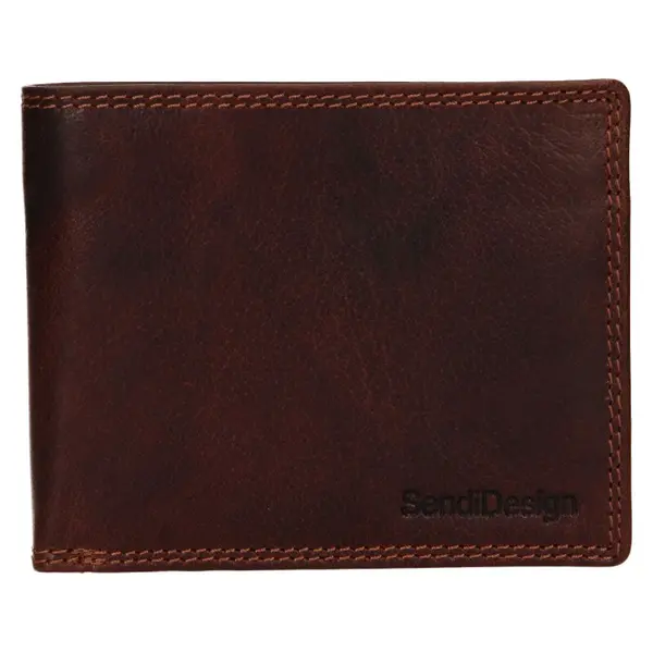 Pánska kožená peňaženka SendiDesign Citez - hnedá