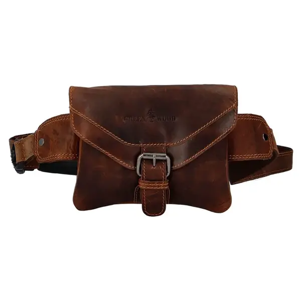 Pánska kožená ľadvinka Greenwood Apolo - hnedá