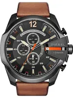 DIESEL Analógové hodinky 'Mega Chief'  svetlohnedá / čierna