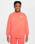 Nike Sportswear Club Fleece Big Kids Oversized Sweatshirt XS
