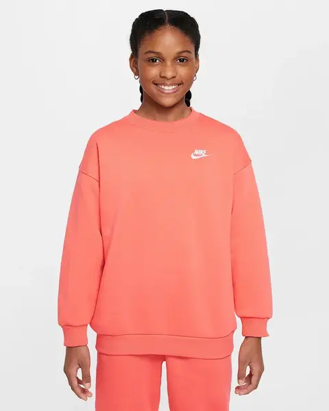 Nike Sportswear Club Fleece Big Kids Oversized Sweatshirt XS