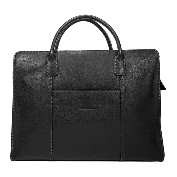 Unisex kožená aktovka Hexagona Edvin - černá