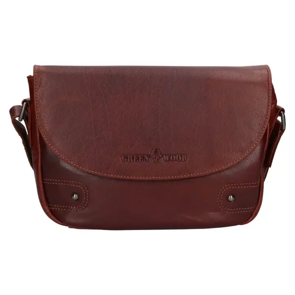 Dámska kožená crossbody kabelka Greenwood Nora - hnedá