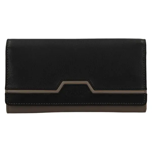 Dámská kožená peněženka Lagen Perry - šedo-černá