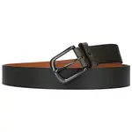 Kožený pánský opasek Lerros Milan - tmavě hnědá