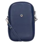 Dámská kožená kabelka na mobil a doklady Italia Monea - tmavě modrá