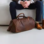 Kožená cestovní taška Greenwood Koen - hnědá