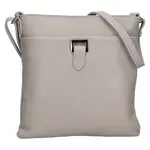 Dámská kožená crossbody kabelka Italia Gotta - světle šedá