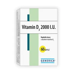 Generica Vitamin D3 2000 I.U. 60 kapslí