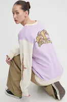 Mikina Billabong Since 73 dámská, fialová barva, s potiskem, UBJFT00227