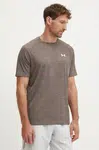Tréninkové tričko Under Armour Tech Textured hnědá barva, 1382796