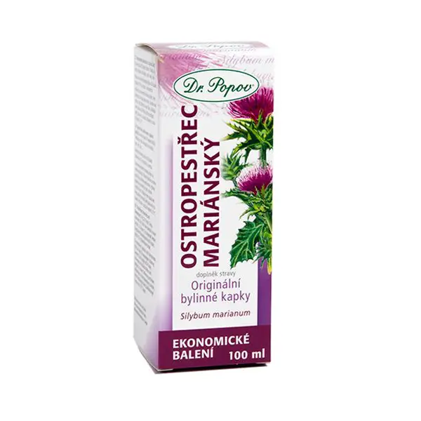 Dr. Popov Ostropestřec mariánský bylinné kapky 100 ml