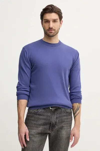 Bavlněný svetr United Colors of Benetton modrá barva, lehký, 1098U1I76