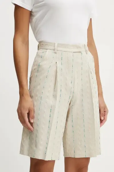 Šortky s příměsí lnu Fracomina