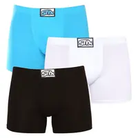 Styx 3PACK pánské boxerky long klasická guma vícebarevné (3F96019) XL