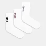 Ponožky BOSS 3-pack pánské, bílá barva, 50531540
