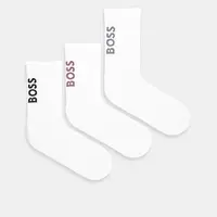 Ponožky BOSS 3-pack pánské, bílá barva, 50531540