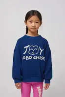 Dětská bavlněná mikina Bobo Choses Smiling tmavomodrá barva, s potiskem, 125AC040