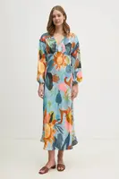 Šaty Never Fully Dressed Balearic Emma modrá barva, maxi, NFDDR1767