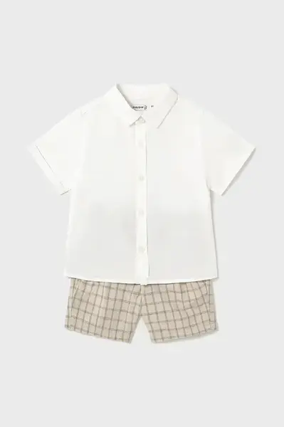 Dětská souprava se směsí lnu Mayoral bílá barva, 1251