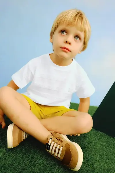 Dětské tričko Mayoral béžová barva, 3028