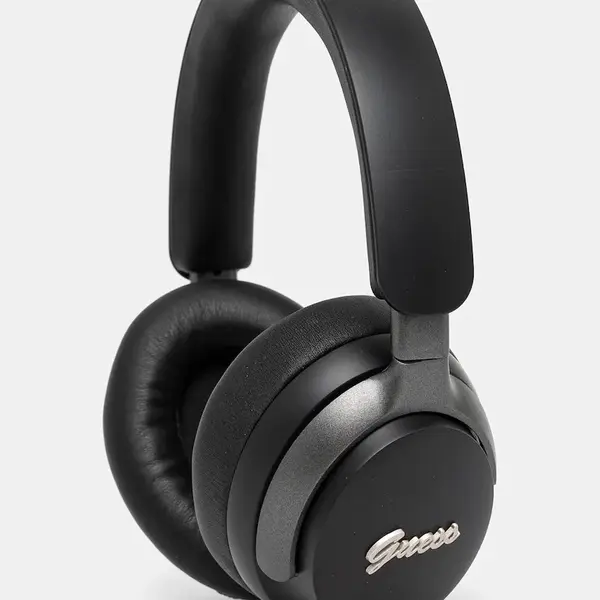 Bezdrátová sluchátka Guess Metal Script Logo černá barva