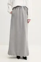 Bavlněná sukně Diesel šedá barva, maxi, A16098.0BMBK