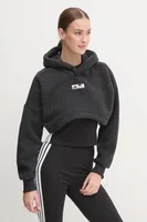 Mikina adidas x Moon Boot dámská, černá barva, s kapucí, s aplikací, IY8049