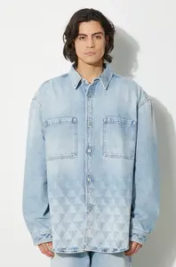 Džínová bunda Marcelo Burlon Laser Cross Dnm Overshirt