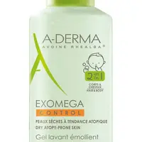 A-Derma Exomega Control zvláčňující mycí gel pro suchou kůži se sklonem k atopii 2v1 200 ml