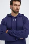 Mikina Under Armour pánská, tmavomodrá barva, s kapucí, hladká, 1379757