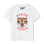 Dětské bavlněné tričko Kenzo Kids bílá barva, s potiskem, K60977