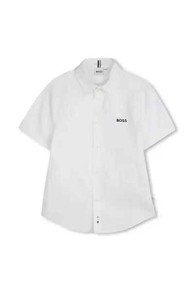 Dětská bavlněná košile BOSS
