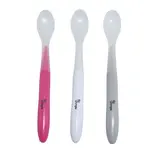 Bo Jungle měkké jídelní lžičky White/Pink/Grey 3ks