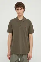 Bavlněné polo tričko Levi's zelená barva