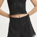 Kraťasy Charo Ruiz Ibiza Hazie dámské, černá barva, hladké, high waist, 256500