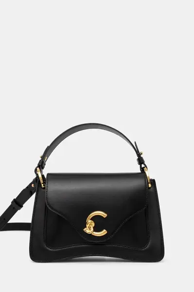 Kožená kabelka Coccinelle černá barva, E1 SSK 18 02 01