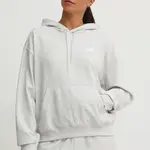 Mikina New Balance French Terry Small Logo Hoodie dámská, šedá barva, s kapucí, melanžová, WT41507AHH