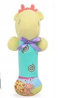 TULIMI Plyšové chrastítko, Baby Giraffe - modré