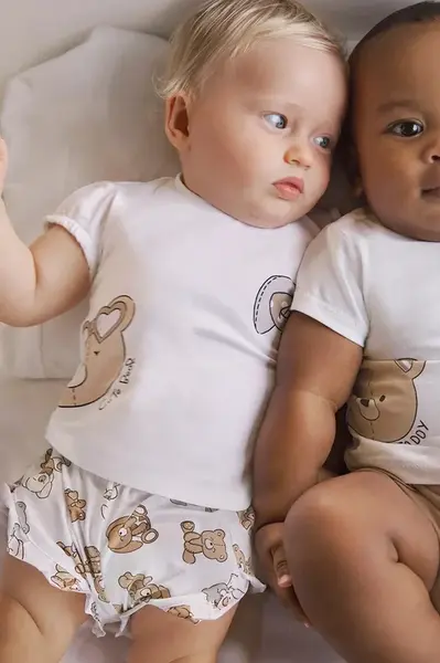 Dětská bavlněná souprava Mayoral Newborn béžová barva, 1256