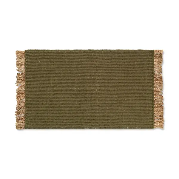 Koberec ferm LIVING Block Mat zelená barva