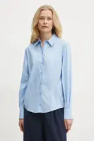 Košile Patrizia Pepe dámská, modrá barva, regular, s klasickým límcem, 8C0751 A043