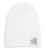 Baby Nellys Dětská bavlněná čepice - dvouvrstvá, bílá vel.  110