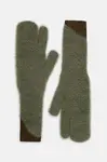 Rukavice z vlněné směsi MM6 Maison Margiela zelená barva, S62TS0062.M13073