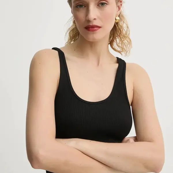 Bavlněný top By Malene Birger ANISA černá barva, Q71679010Z