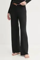 Pyžamové kalhoty Abercrombie & Fitch dámské, černá barva, KI146-4085