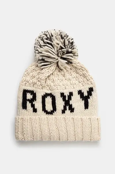 Čepice Roxy Tonic Beanie béžová barva, ERJHA04281