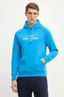Mikina Peak Performance pánská, modrá barva, s kapucí, s aplikací