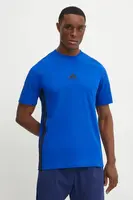 Bavlněné tričko adidas Essentials modrá barva, s aplikací, JE6398
